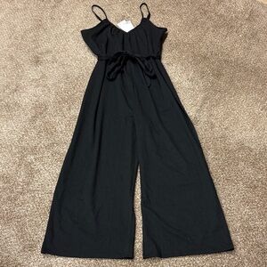 NWT H&M Black Textured Tank Jumpsuit sz XL